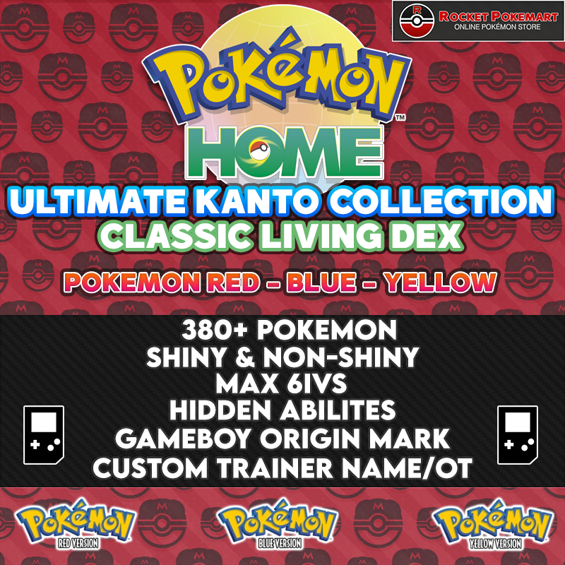 Complete Pokemon Home Living Pokedex (Gen 1-9) - Includes Shiny, Non-Shiny & Event Pokemon For Nintendo Switch