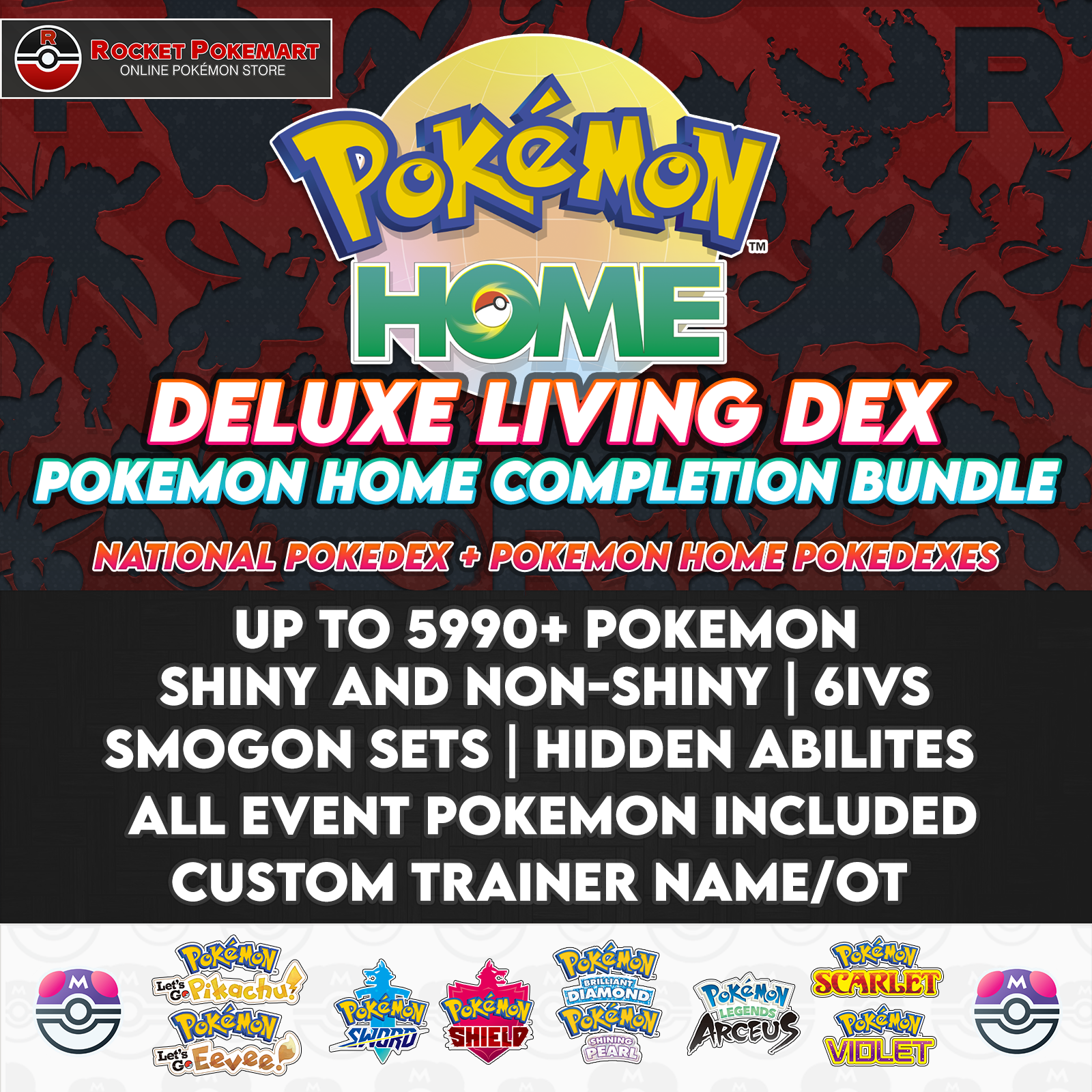 POKEMON Home Living Dex Pokedex Completo Normali + Shiny + Evento - Foto 5