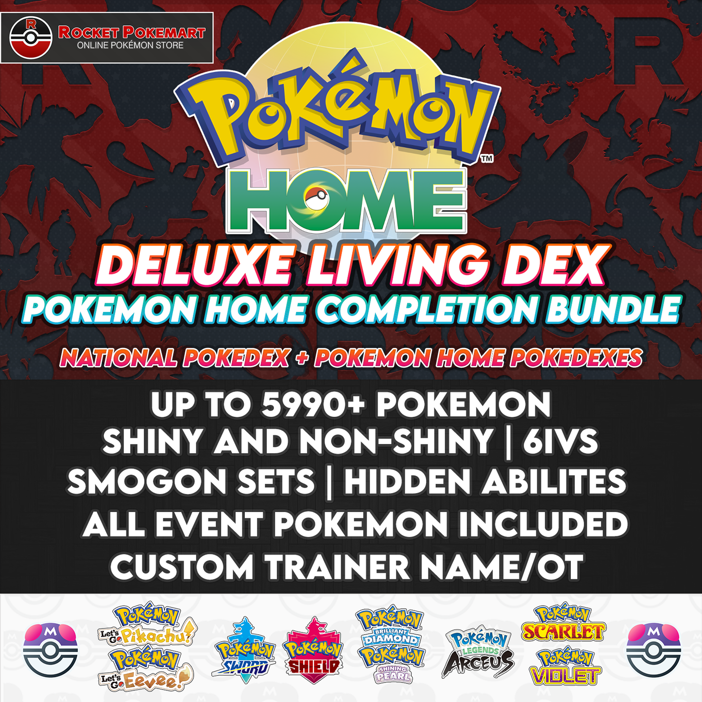Deluxe Ultimate Living Dex Bundle 5990+ Pokémon All Pokexes
