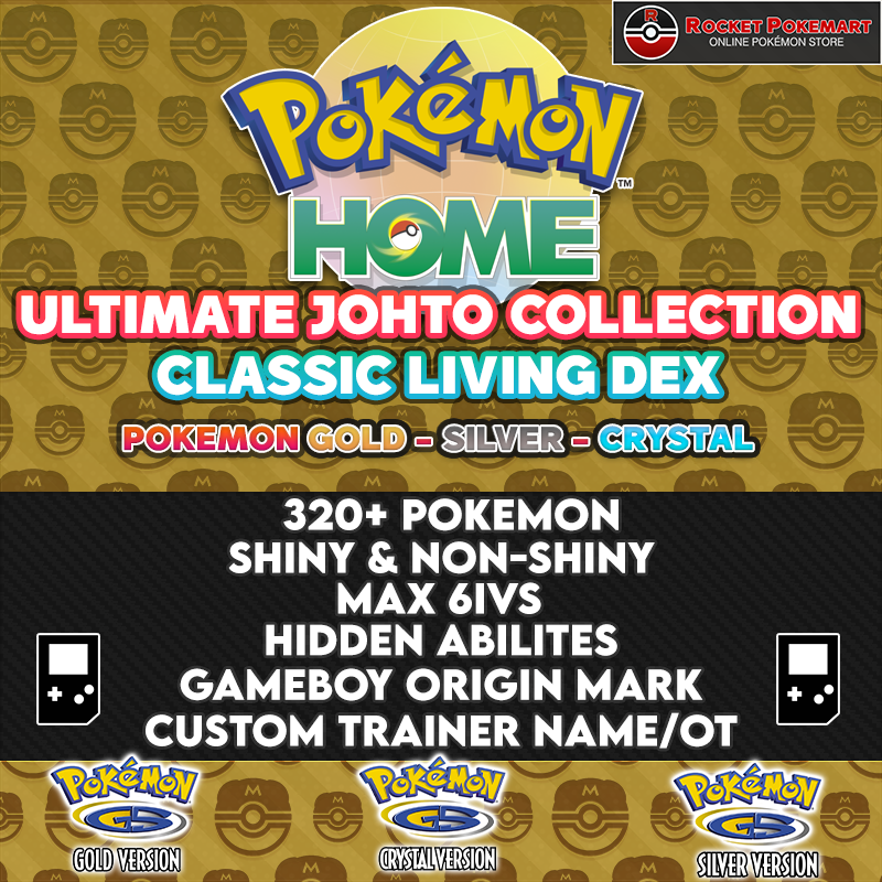 Ultimate Johto Collection - Classic Living Dex - Pokémon Gold & Silver & Crystal