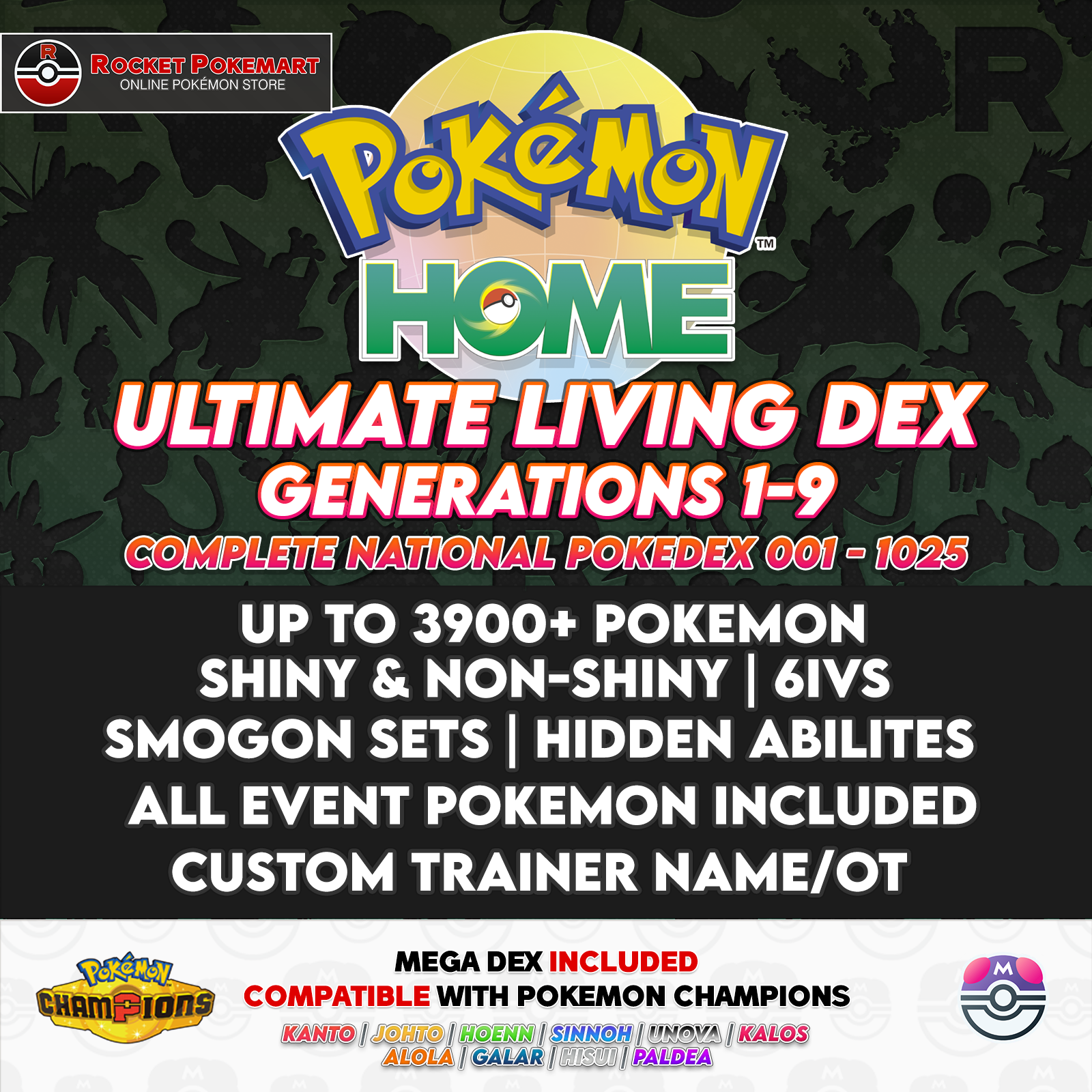 Ultimate Living Dex Generations 1-9 | HOME