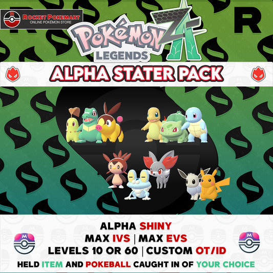 ✨Shiny Alpha Starter Pack ✨ | Pokemon Legends ZA | 6IVs